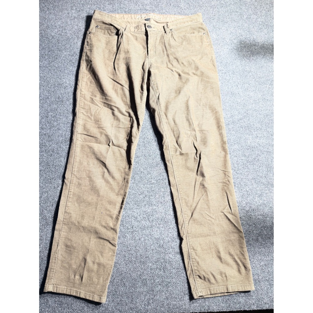 Eddie Bauer Womens Tan Corduroy Boyfriend Relaxed Leg‎ Pants Size 12 23307935